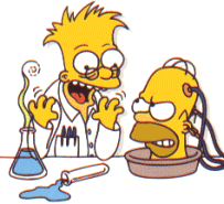 Bart Simpson as evil scientist